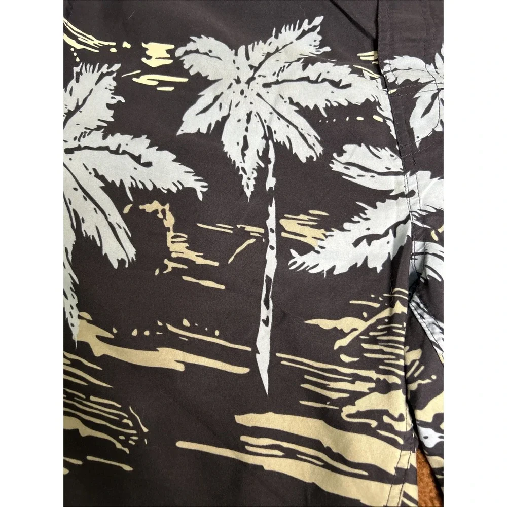 U.S POLO Men's Multicolor Palm tree‎ design Swim trunks Medium